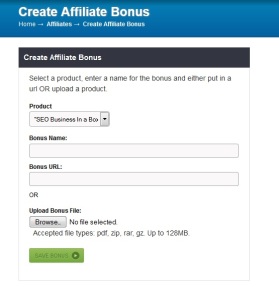 Creating a affiliate bonus at JVZoo