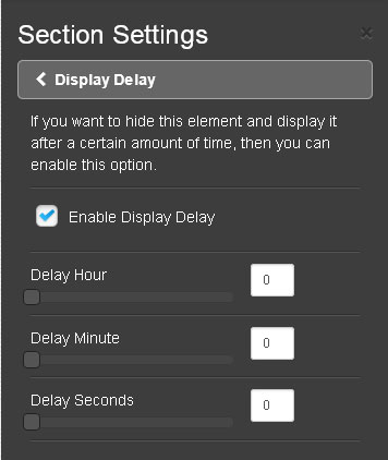 Section Settings