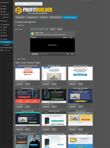 WordPress Profit Builder Template Gallery