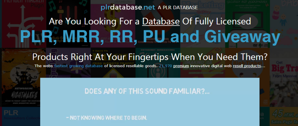 PLR Database - a fantastic option download lots of new PLR