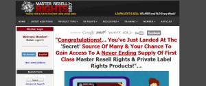 Master Resell Rights PLR Membership Site
