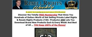 Resell Rights Weekly PLR Membership Site