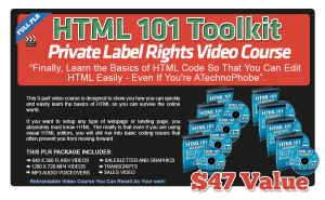 HTML 101 Toolkit PLR Videos