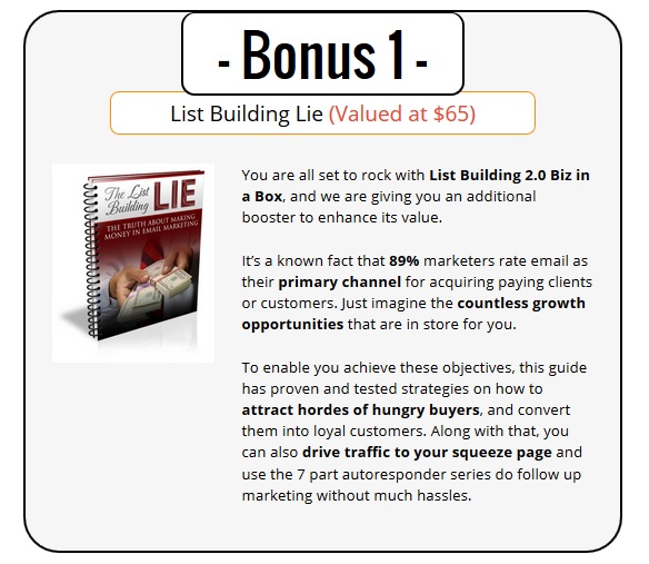 List Building 2.0 Bonus