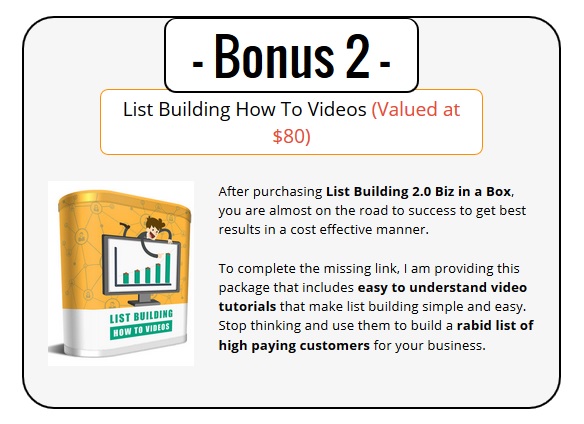 List Building 2.0 Bonus