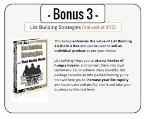 List Building 2.0 Bonus
