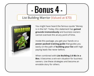 List Building 2.0 Bonus