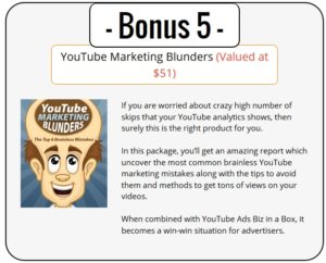 YouTube Ads PLR Bonus 5 - YouTube Marketing Blunders