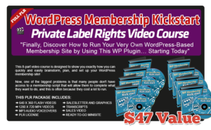 Pixel Studio FX 2.0 Bonus 22 - WordPress Membership Kickstart PLR Video Course