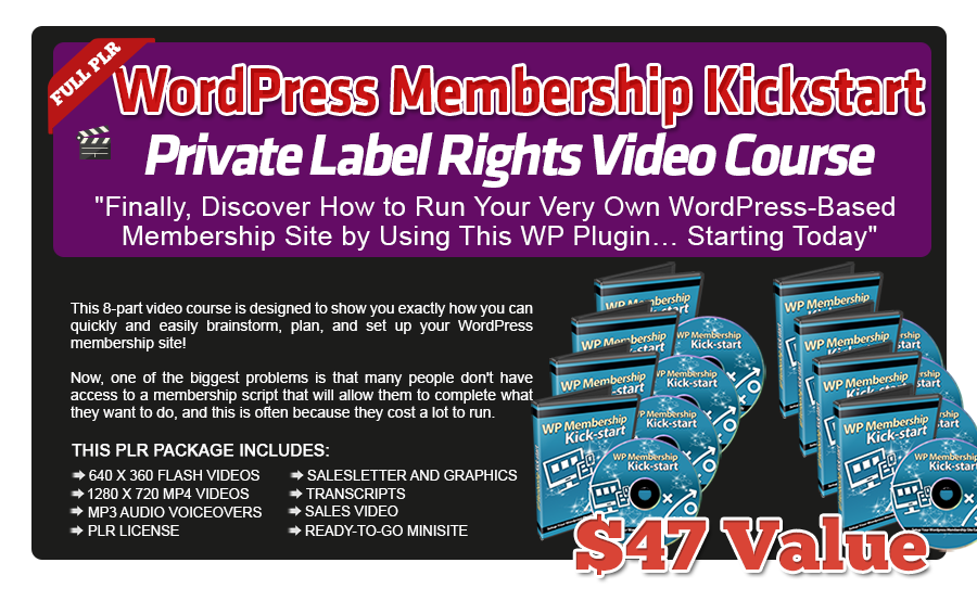 Pixel Studio FX 2.0 Bonus 22 - WordPress Membership Kickstart PLR Video Course