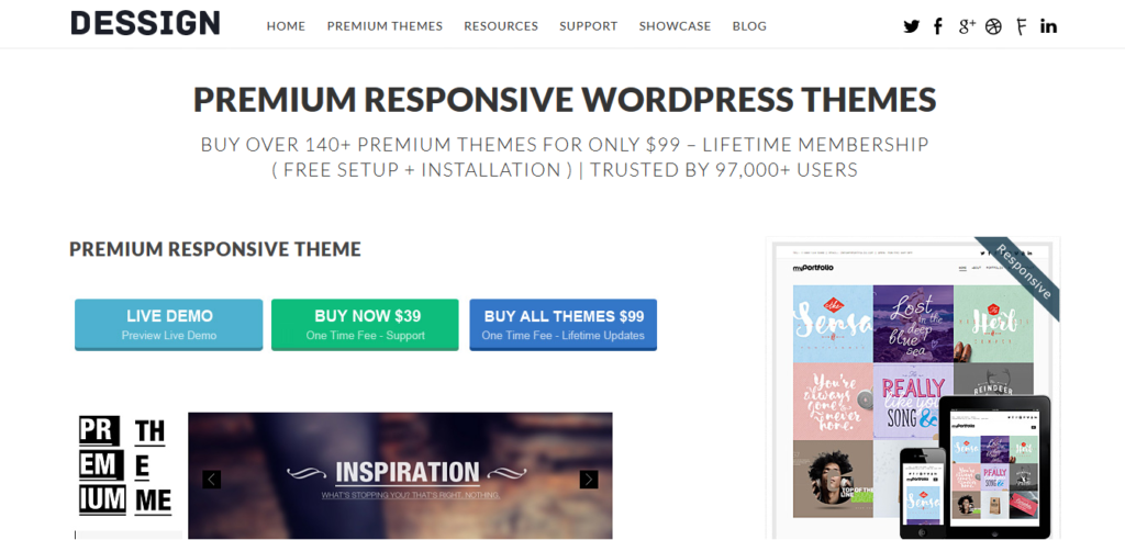 Dessign 140+ Premium Themes Lifetime Membership