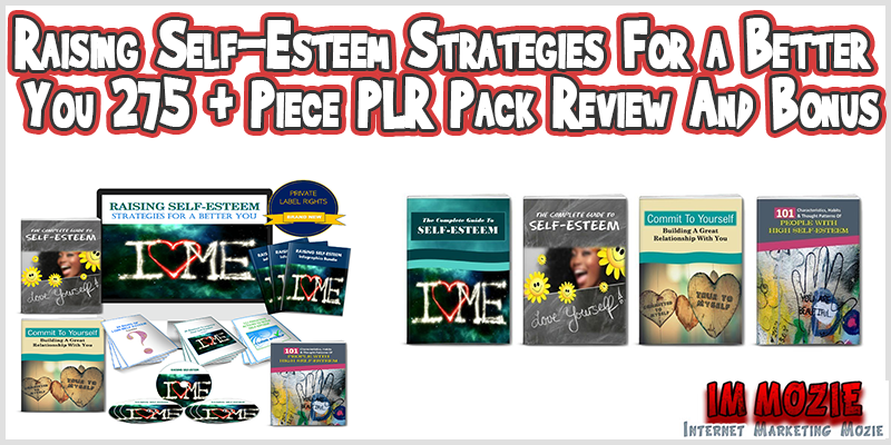 Raising Self-Esteem: Strategies For a Better You – 275 + Piece PLR Pack