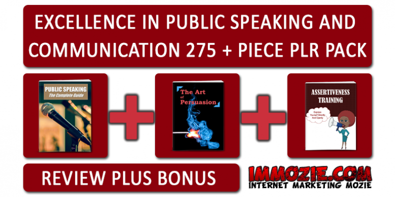 Excellence In Public Speaking And Communication 275 + Piece PLR Pack
