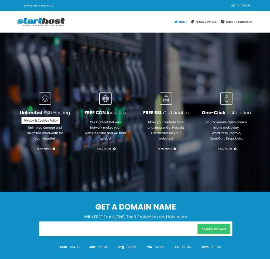 StartHost Lifetime Hosting Deal