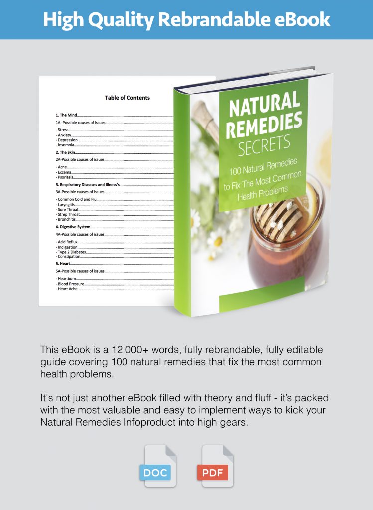 Natural Remedies Secrets PLR Content Pack Modules 1