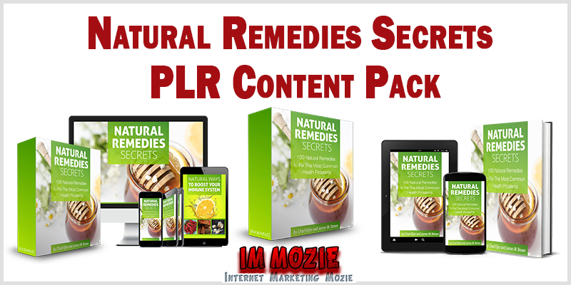 Natural Remedies Secrets PLR Content Pack