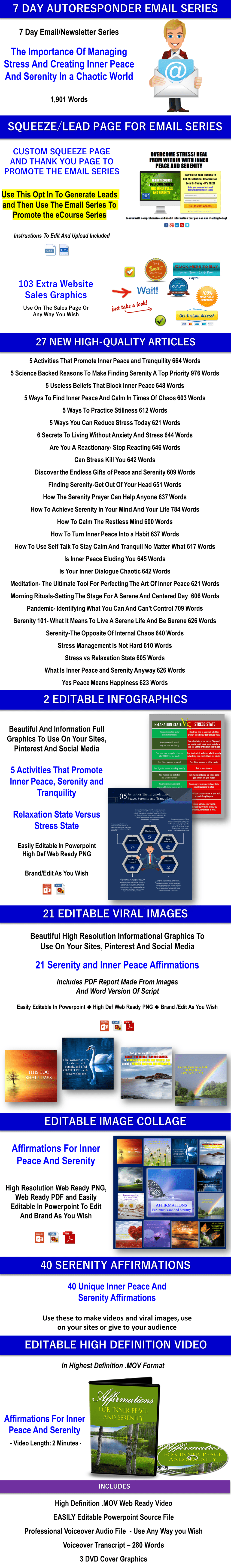 Combat Stress Find Inner Peace And Serenity Huge PLR Pack Slide 2