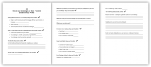 Roadmap to Using Challenges to Grow Your List and Revenue 2 Worksheet and Checklist