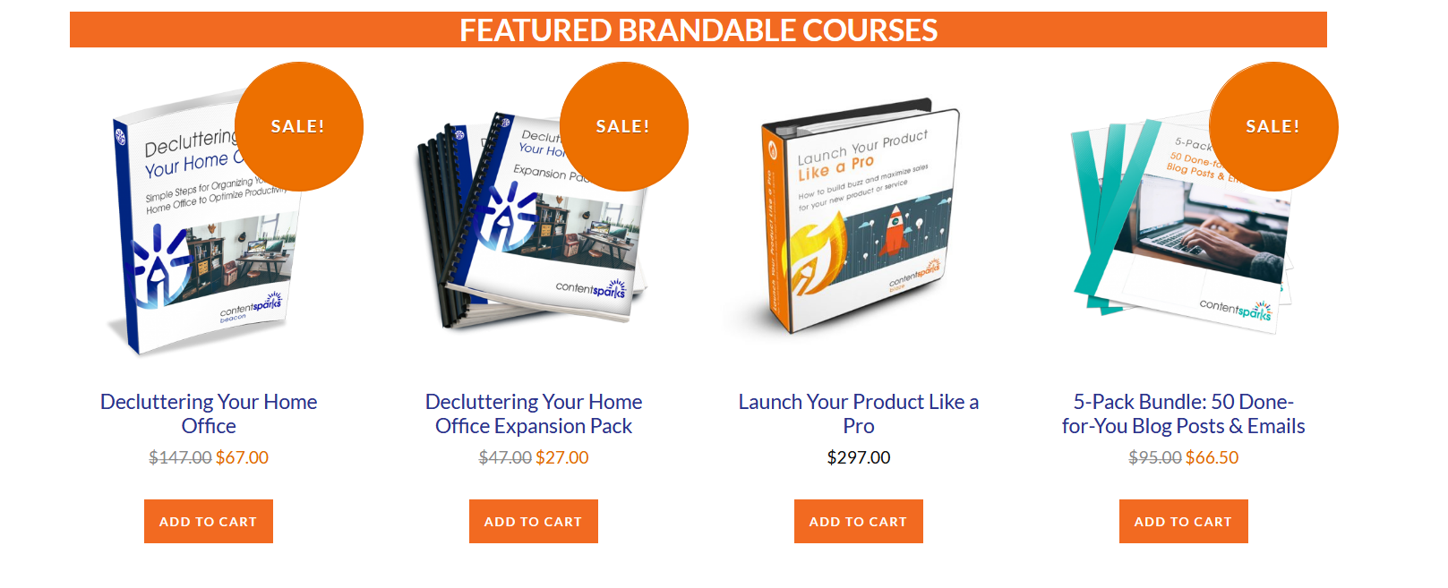 Content Sparks Brandable Courses