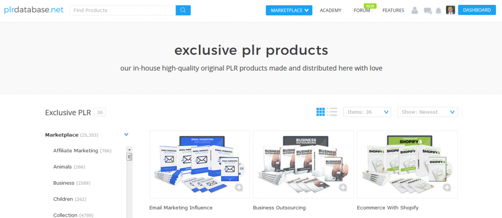 PLR Database Exclusive PLR Content Range