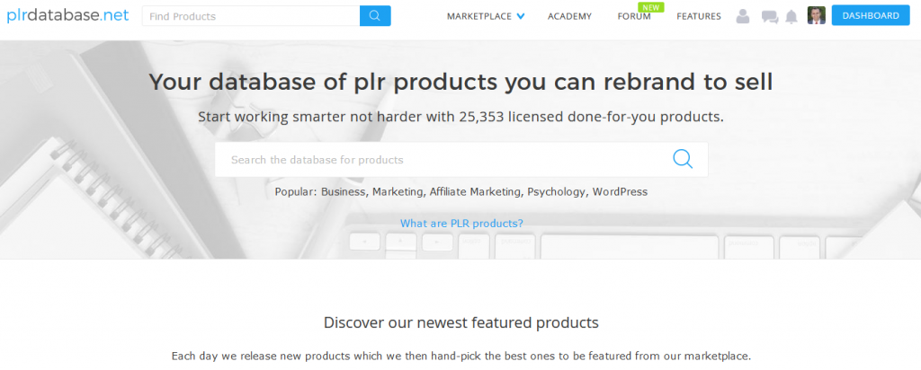 PLR Database Free PLR Membership Homepage