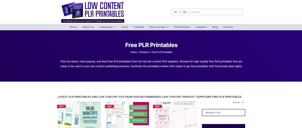 Free PLR Printables and Low Content PLR