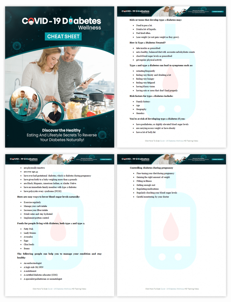 COVID 19 Diabetes Wellness Cheat Sheet 2
