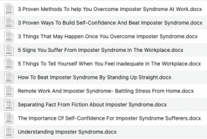 Overcome Imposter Syndrome Articles