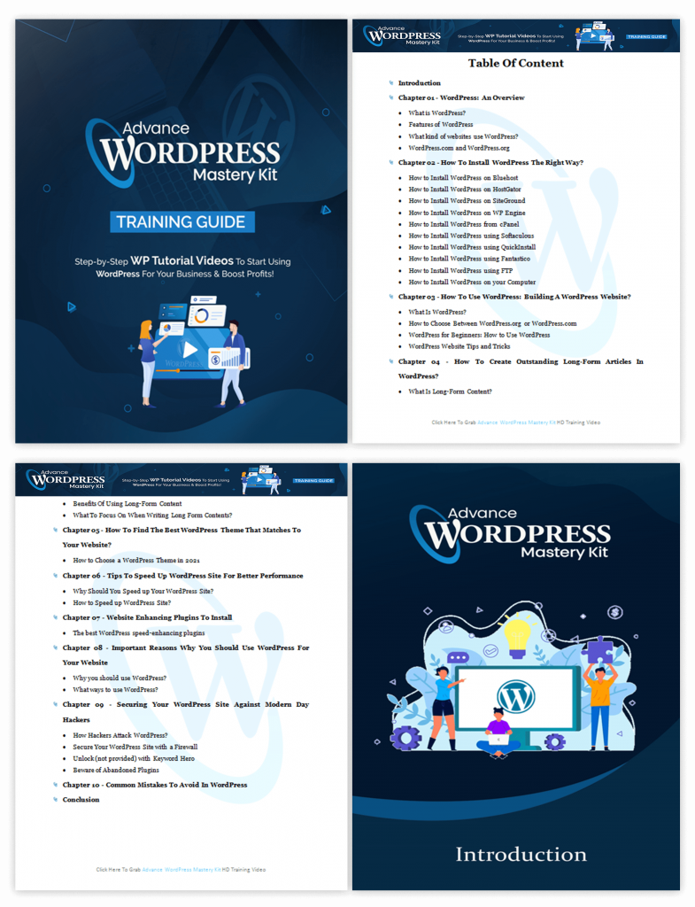 Advance WordPress Mastery Training Guide