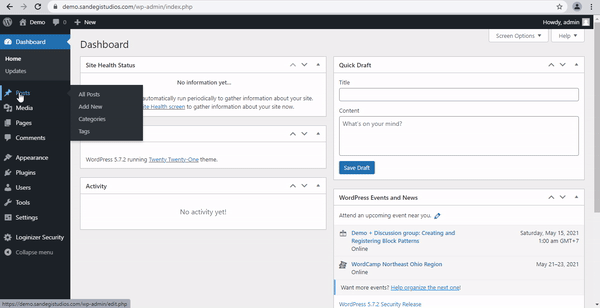 Chapter 8 – Post and Page editors