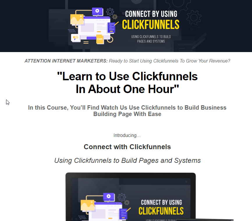 Connect with Clickfunnels Sales Page