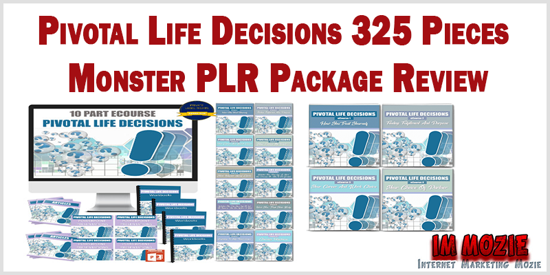 Pivotal Life Decisions 325 Pieces Monster PLR Package Review