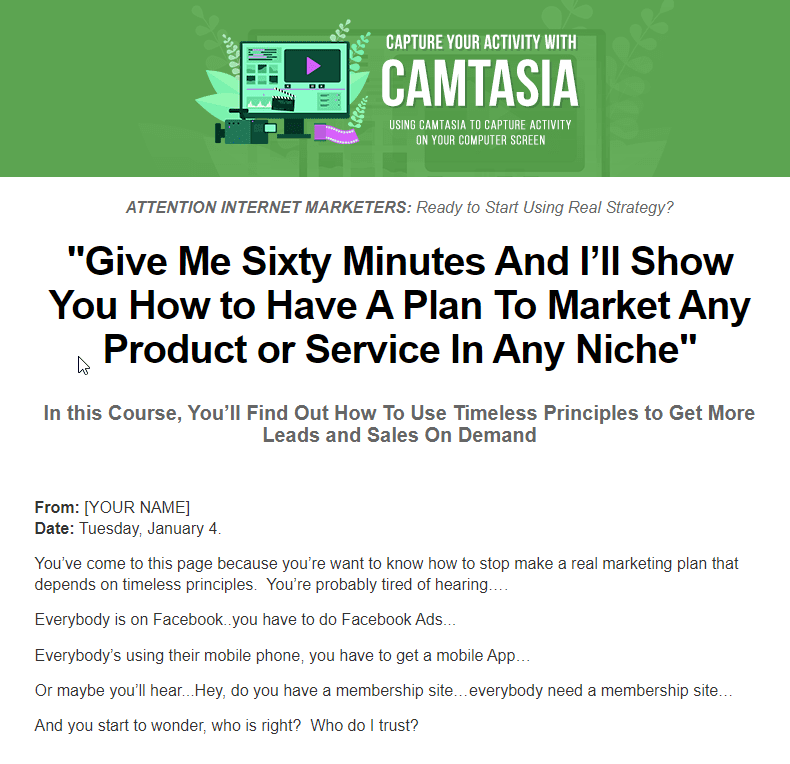 Camtasia Sales Page