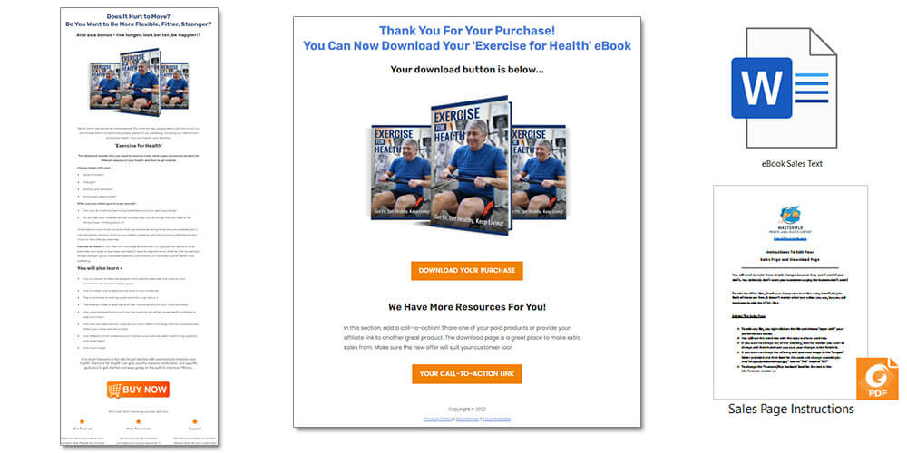 Exercise for Health eBook Sales Page