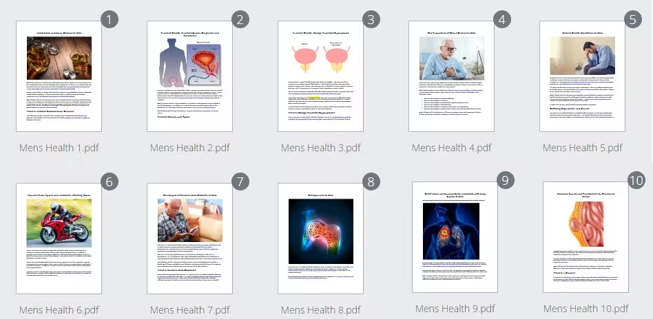 Premium Mens Health PLR Medical Content Preview