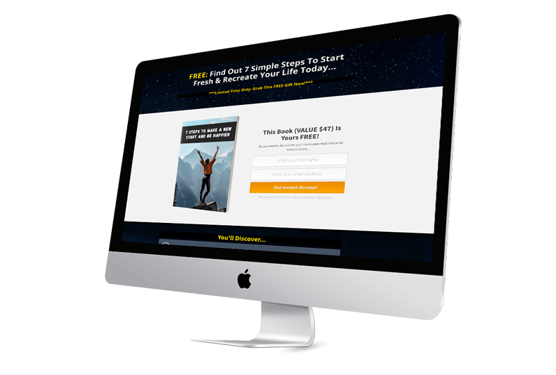 The Art Of Reinventing Yourself Landing Page