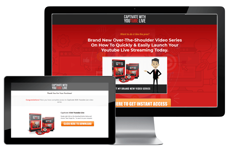 Captivate With Youtube Live Sales Letter Thank You Page