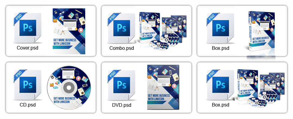 Get More Business With LinkedIn Editable Photoshop Graphics