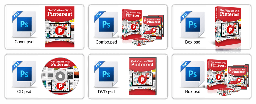 Get Visitors With Pinterest Editable Photoshop Graphics