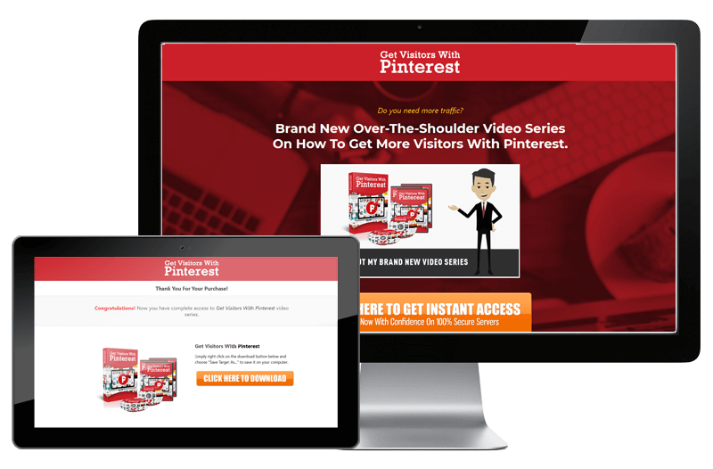 Get Visitors With Pinterest Sales Letter Thank You Page