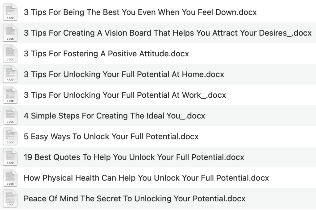 Unlock Your Full Potential Articles