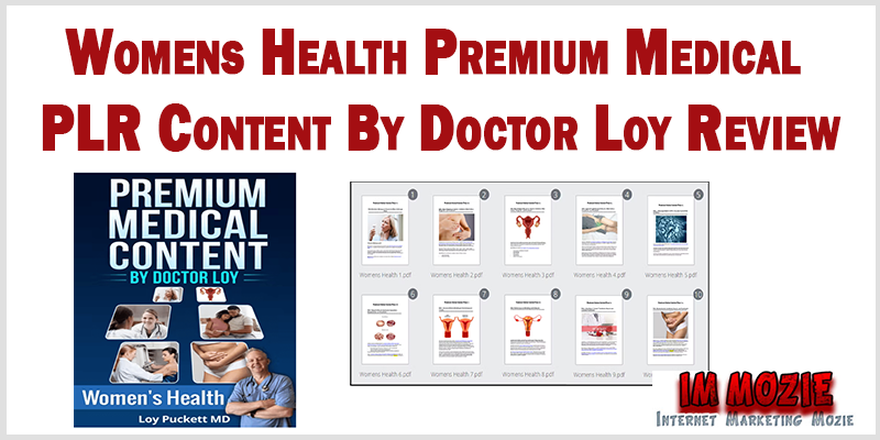 Womens Health Premium Medical PLR Content By Doctor Loy Review