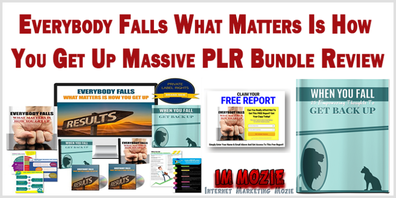Everybody Falls What Matters Is How You Get Up Massive PLR Bundle Review