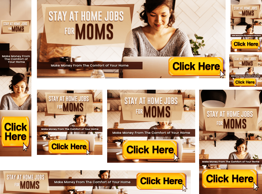 Stay At Home Jobs For Moms Banners