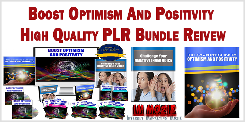 Boost Optimism And Positivity High Quality PLR Bundle Review