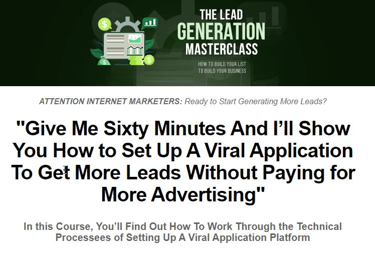 Lead Generation Masterclass Sales Page