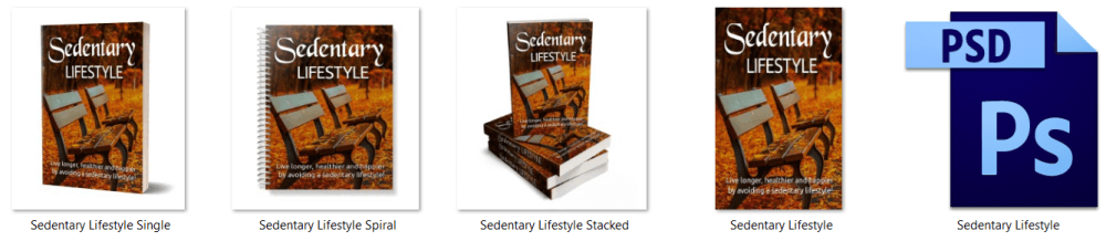 Sedentary Lifestyle PLR eBook Cover Graphics