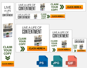 Live A Life of Contentment Banners