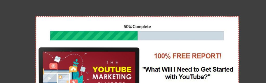 YouTube Marketing lead magnet page