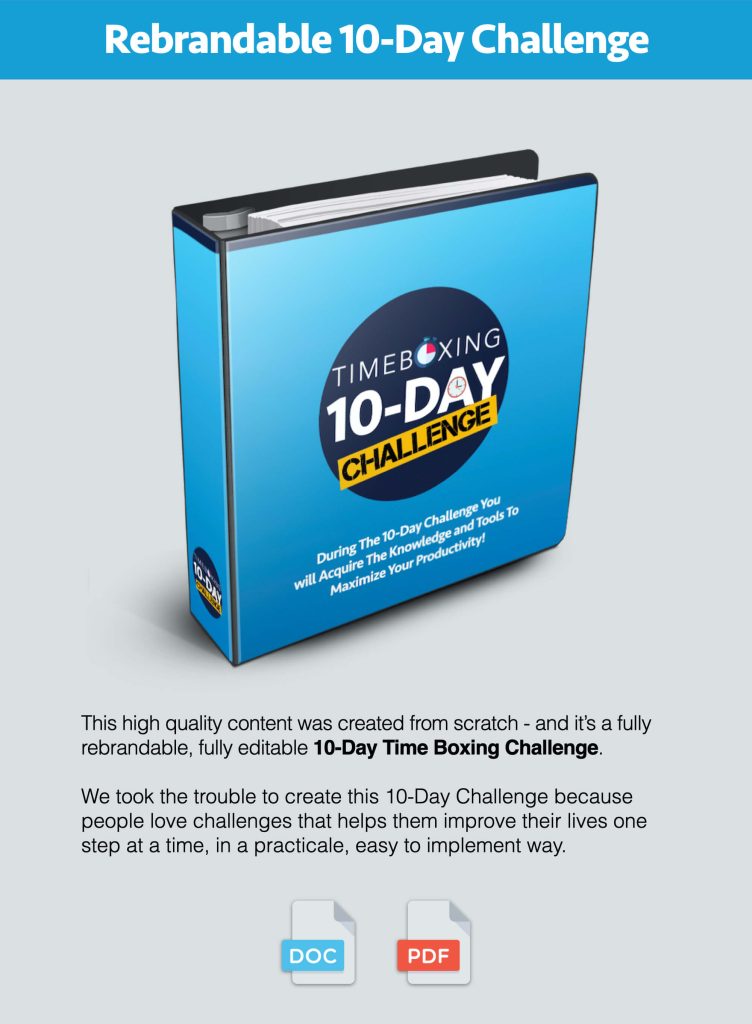 Time Boxing Productivity Secrets 10 Day Challenge